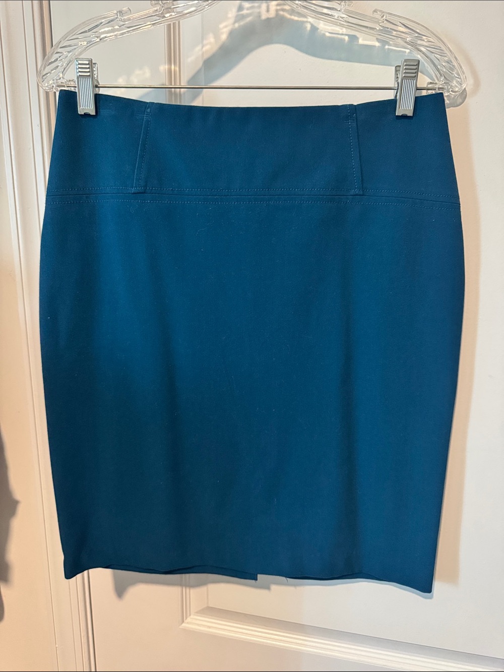 Dark Teal Pencil Skirt - Tailored Professional, size 2 or 4